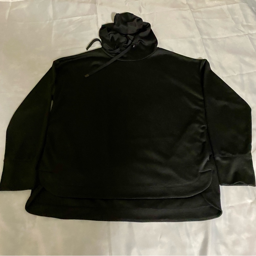 Xersion XL Black Quick Dri Cowl Neck Pullover Athleisure Workout Top Womens